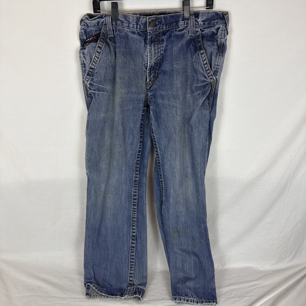 Ariat Work FR M4 Low Rise Boot Cut Work Jeans Men's 34x32 Workwear USA Fabric
